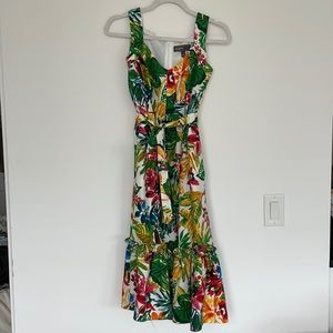 Tropical woven dress